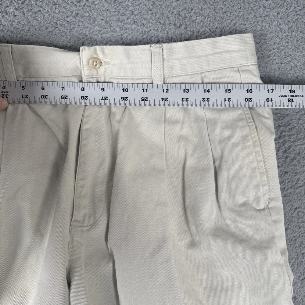VTG Polo Ralph Lauren Hammond Pants Men's 33x32 Chino Pleated Cuffed Preppy